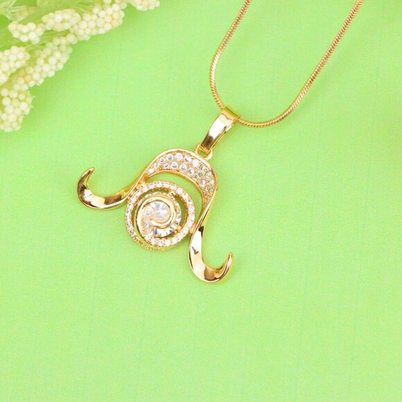 "Rose Gold Taurus Zodiac Pendant with Sparkling CZ and Curved Horns, XPPT1544 - Picture 11 of 12